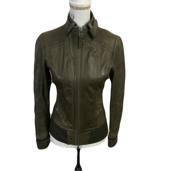 Mackage Jackets & Blazers - Mackage Fitted Leather Zip Jacket